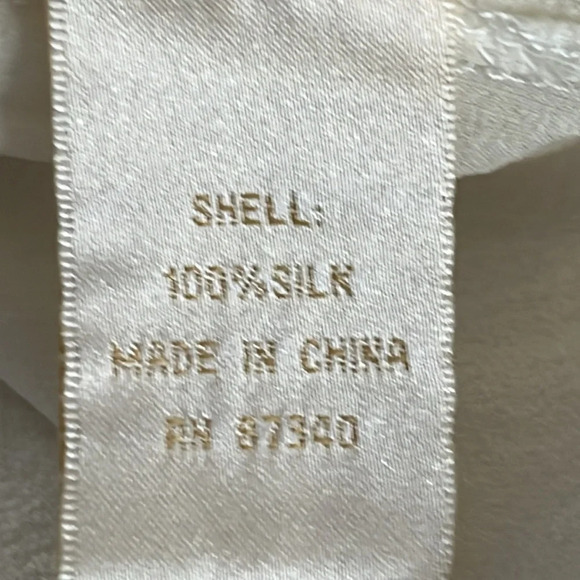 Gold Hawk 100% Silk Georgette Layered Tank Tunic in Ivory - Size Large - Picture 7 of 8